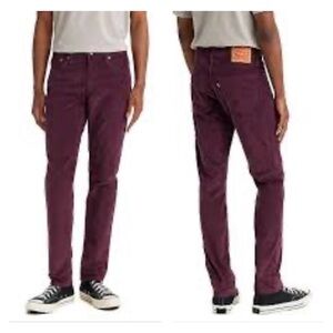 Levi's Men's 511 Slim Fit Corduroy Jeans Winetasting 34W x 30L NWT